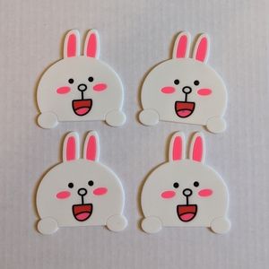Line Friends Cony Silicone Coasters Set of 4